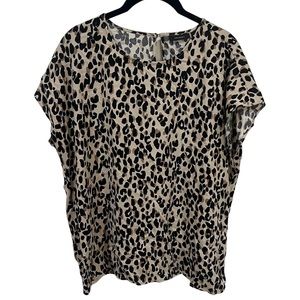 Halogen Cheetah Print Blouse Size XL